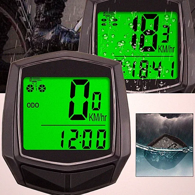 Bicycle With Backlit Waterproof Odometer Speedometer Wired Speedometer