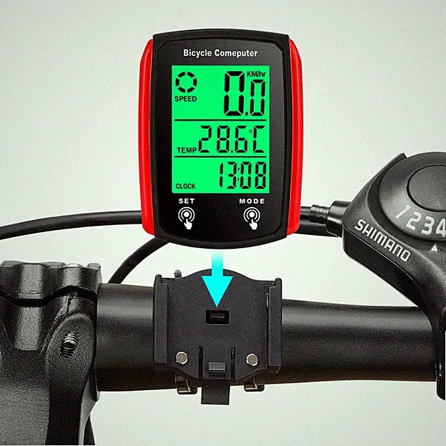 Bike Computer Bicycle Odometer LCD Wired Cycling Speedometer Mountain Bike