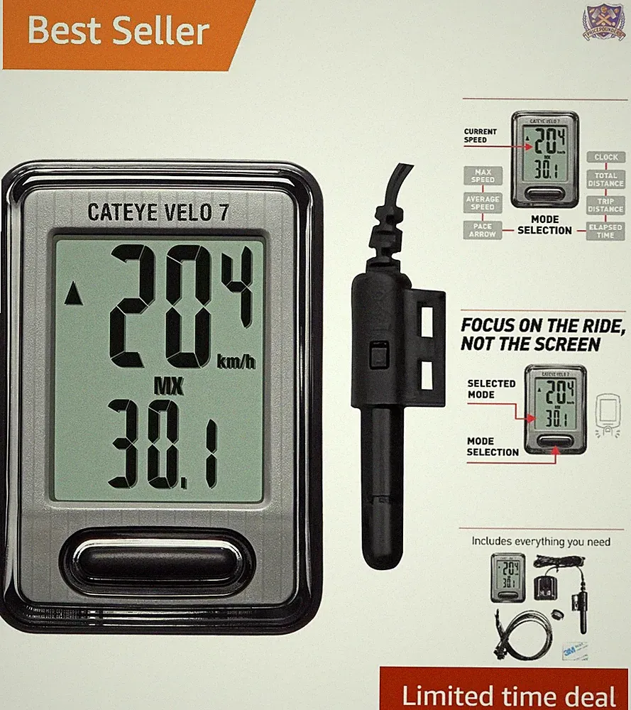 Bike Computer Wired LCD Display Speedometer Odometer for Road MTB Gravel