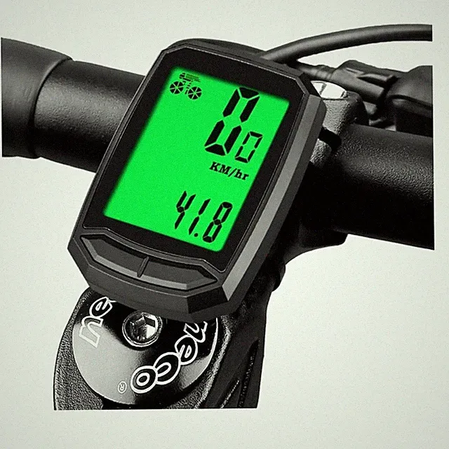 Compact LCD Bicycle Odometer with Day & Night Backlight - Perfect for Cyclists