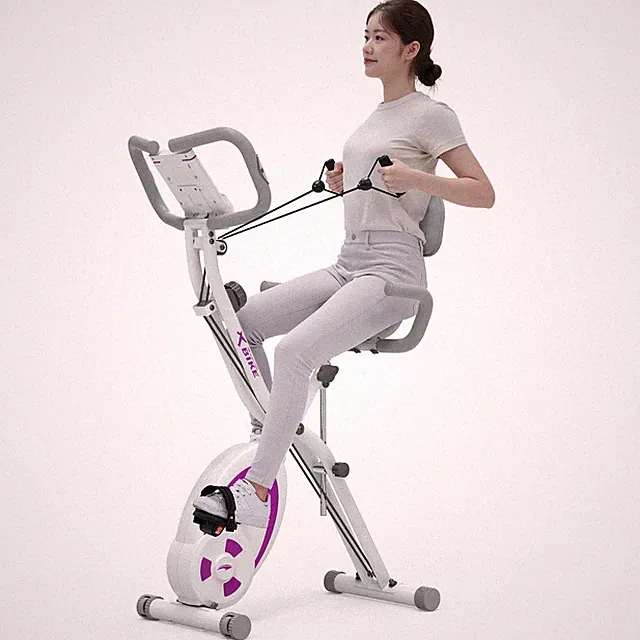 Leikefitness Folding Recumbent Bike LCD Display Cardio Cycling Exercise Bike