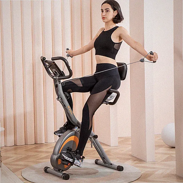 Folding Recumbent Bike LCD Recumbent Cycling Stationary Cycling Bike