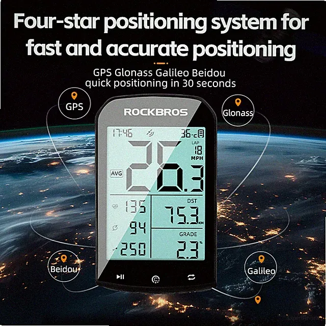 ROCKBROS M1 GPS Bike Computer Bluetooth MTB Waterproof ANT+ Odometer Speedometer