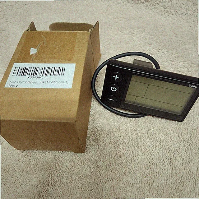 S866 Ebike LCD Display Meter 24V 36V 48V Electric Bicycle Scooter Speedometer