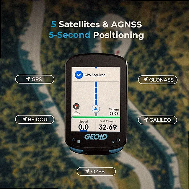 Smart Bike GPS Computer HD Color Screen Route Navigator Road Waterproof