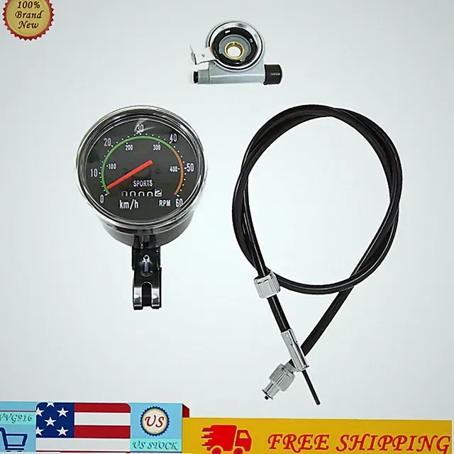 Speedometer Analog Mechanical Odometer With Hardware Vintage Style Bicycle Bike