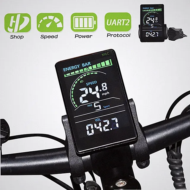 UART2 Electric Bike Computer Wired Speedometer Waterproof Bicycle Computer