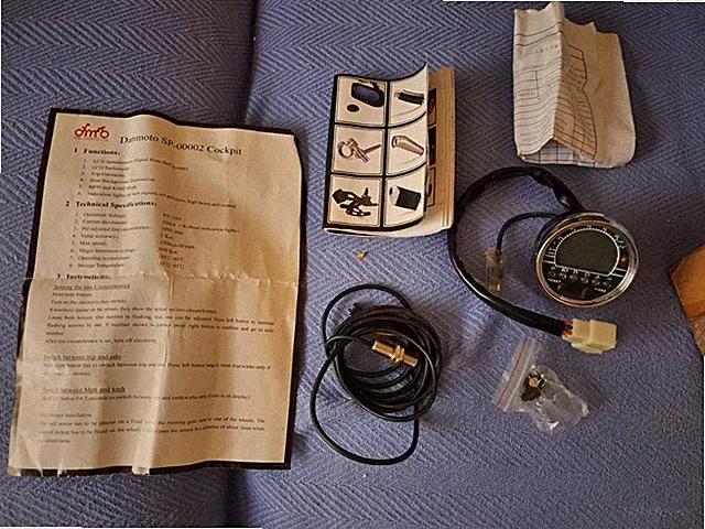 Vintage Danmoto SP-00002 Cockpit Speedometer, Tach, MPH, ODOMETER MORE