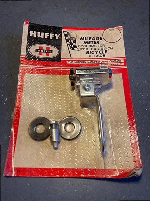 Vintage NOS Huffy Mileage Meter Cyclometer for 26" Wheel, #16608 Made in USA