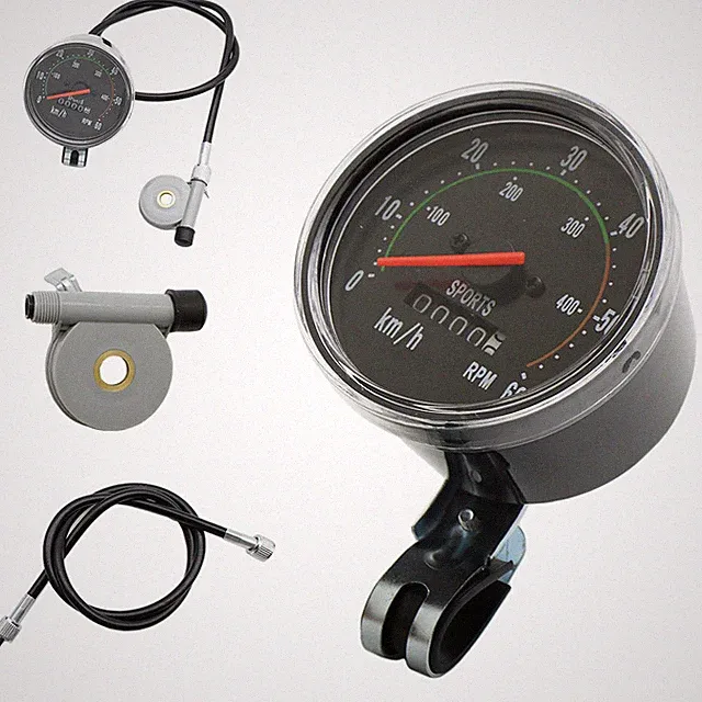 Waterproof Bicycle Bike Speedometer Analog Mechanical Odometer With Hardware 1PC